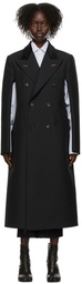 Maison Margiela Black Wool & Mohair Shrug Coat