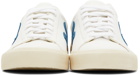 Veja White & Blue Campo Chromefree Sneakers