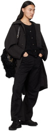 lesugiatelier Black Travel Mac Coat