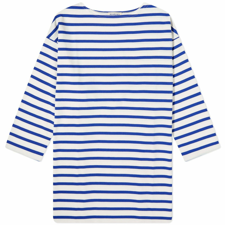 Photo: Beams Boy Women's Super Big Pullover in Off White/Blue