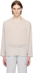 NEEDLES Taupe U-Neck Long Sleeve T-Shirt