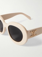 CELINE - Oval-Frame Acetate Sunglasses