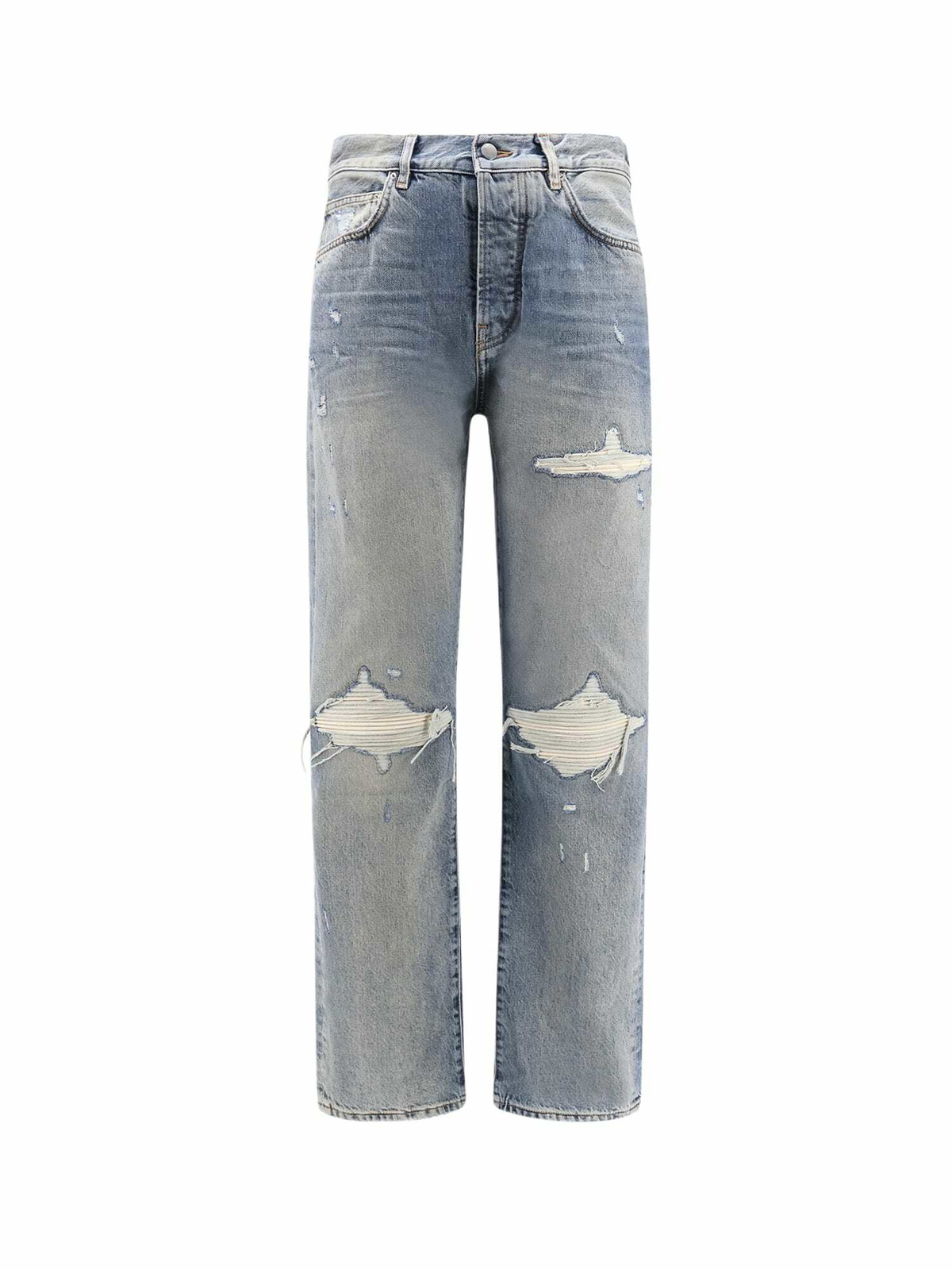 AMIRI JEANS スワロフスキー・クリスタル　カスタム Amiri Swarovski Crystal Jean in Light Vintage | FWRD