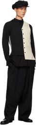 Yohji Yamamoto Black & White Paneled Vest