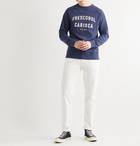 FRESCOBOL CARIOCA - Logo-Embroidered Loopback Organic Cotton-Jersey Sweatshirt - Blue