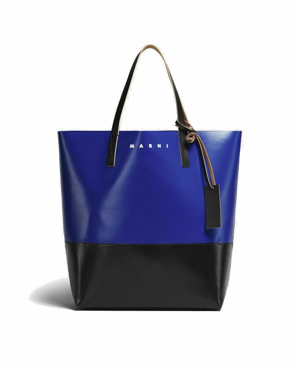 Photo: Marni Tribeca Shopping Bag Black|Blue - Mens - Bags