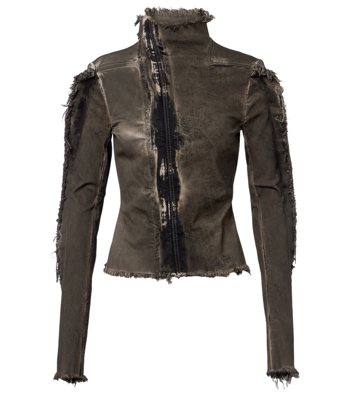 Photo: Rick Owens Gary distressed denim jacket