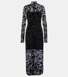 Givenchy Floral tulle midi dress