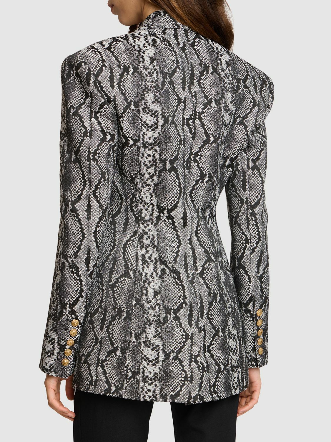 BALMAIN - Python Single Breast Fitted Jacket
