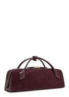 Alaïa Le Teckel Suede Clutch - Burgundy - One Size