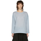 Chimala Blue Big Boatneck Wool T-Shirt