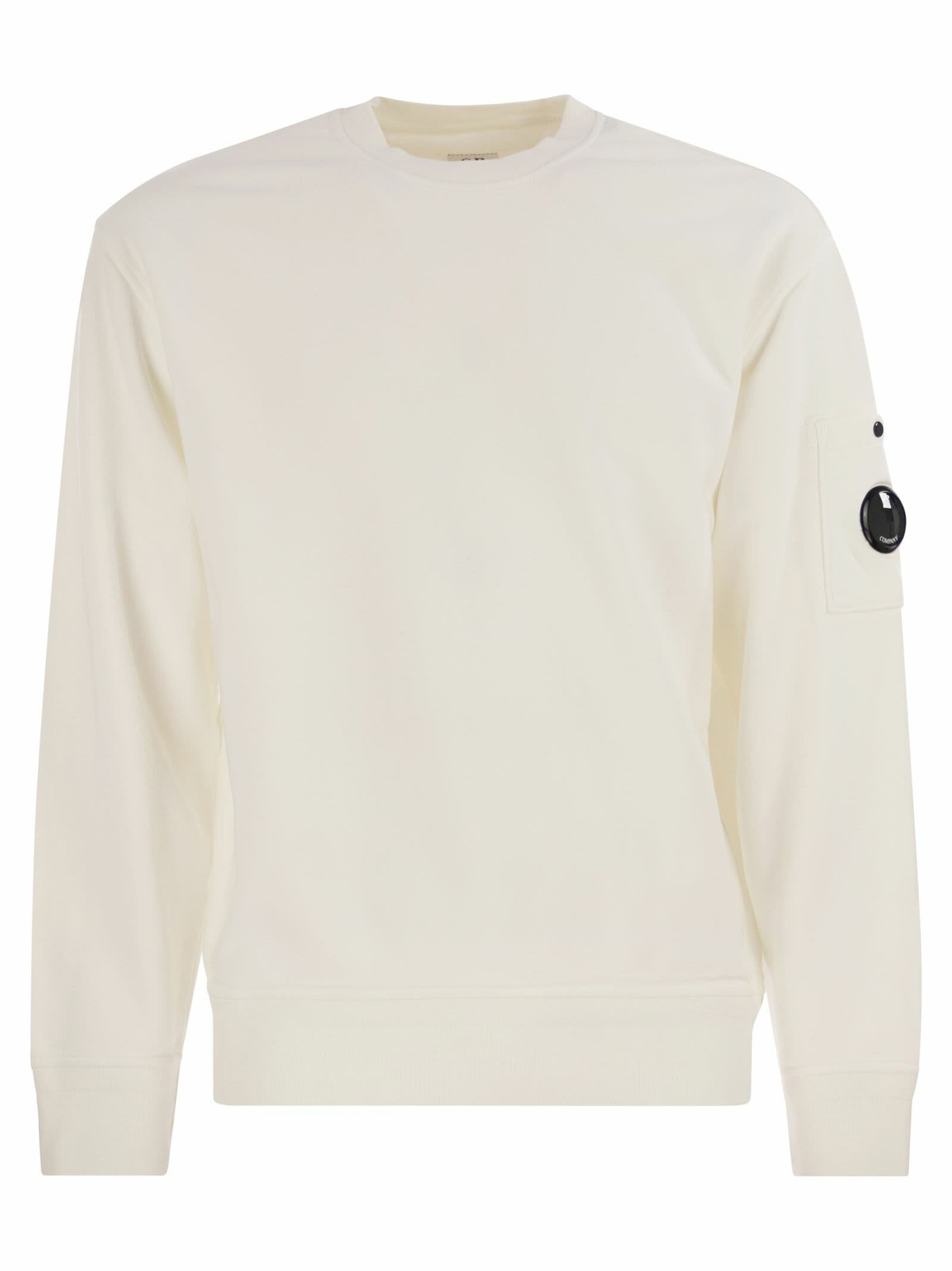 C.P. Company Men's Pocket Crew Sweat in Drizzle C.P. Company