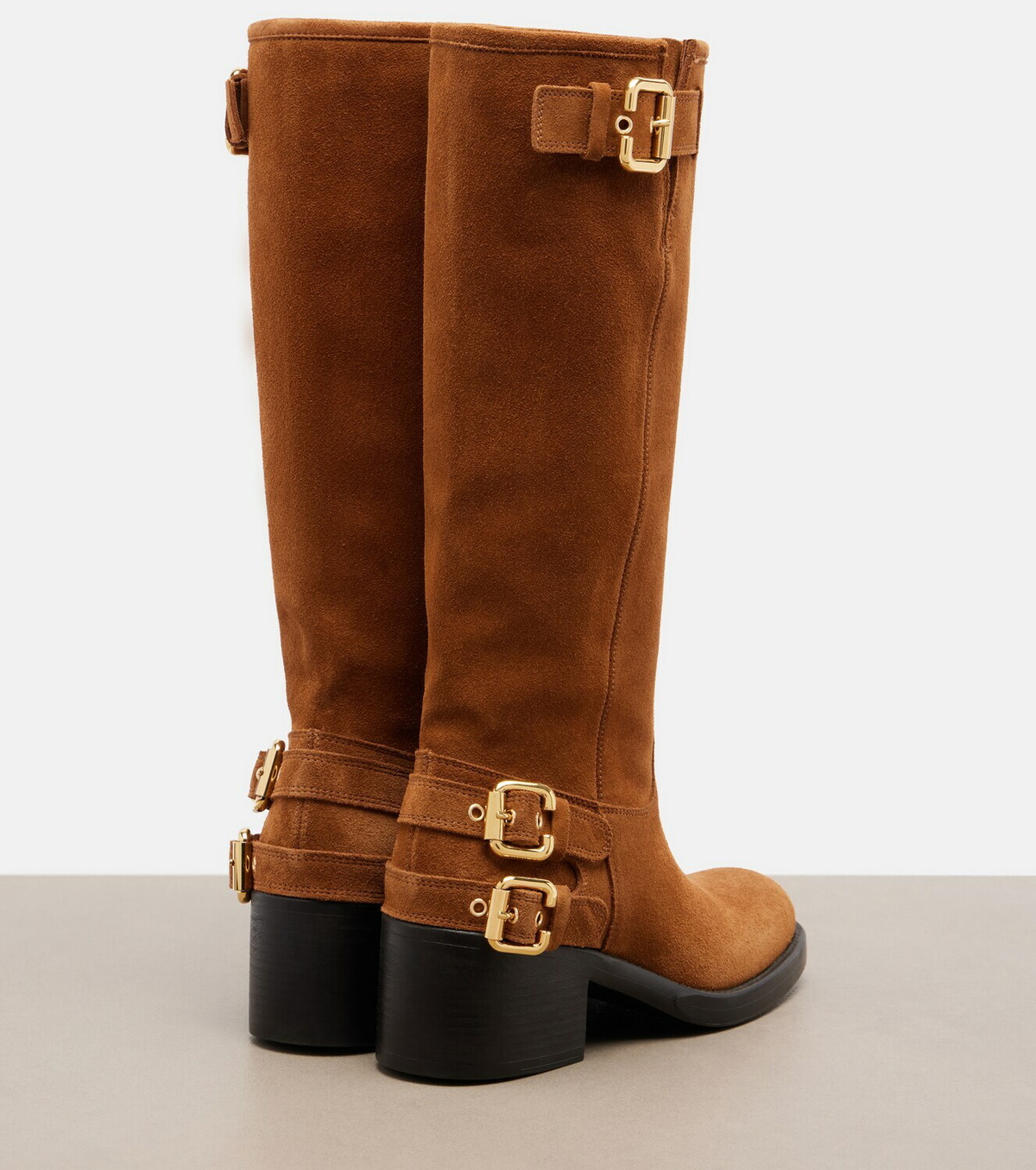 Chloé Dakota suede biker boots
