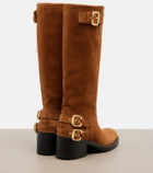 Chloé Dakota suede biker boots