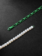 EÉRA - Double Reine Silver Pearl Necklace