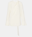 Victoria Beckham Scarf-detail silk blouse