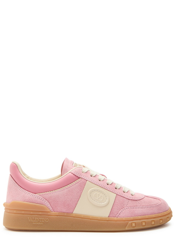 Photo: Valentino Garavani Upvillage Panelled Suede Sneakers Pink