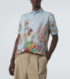 Etro Printed cotton piqué polo shirt