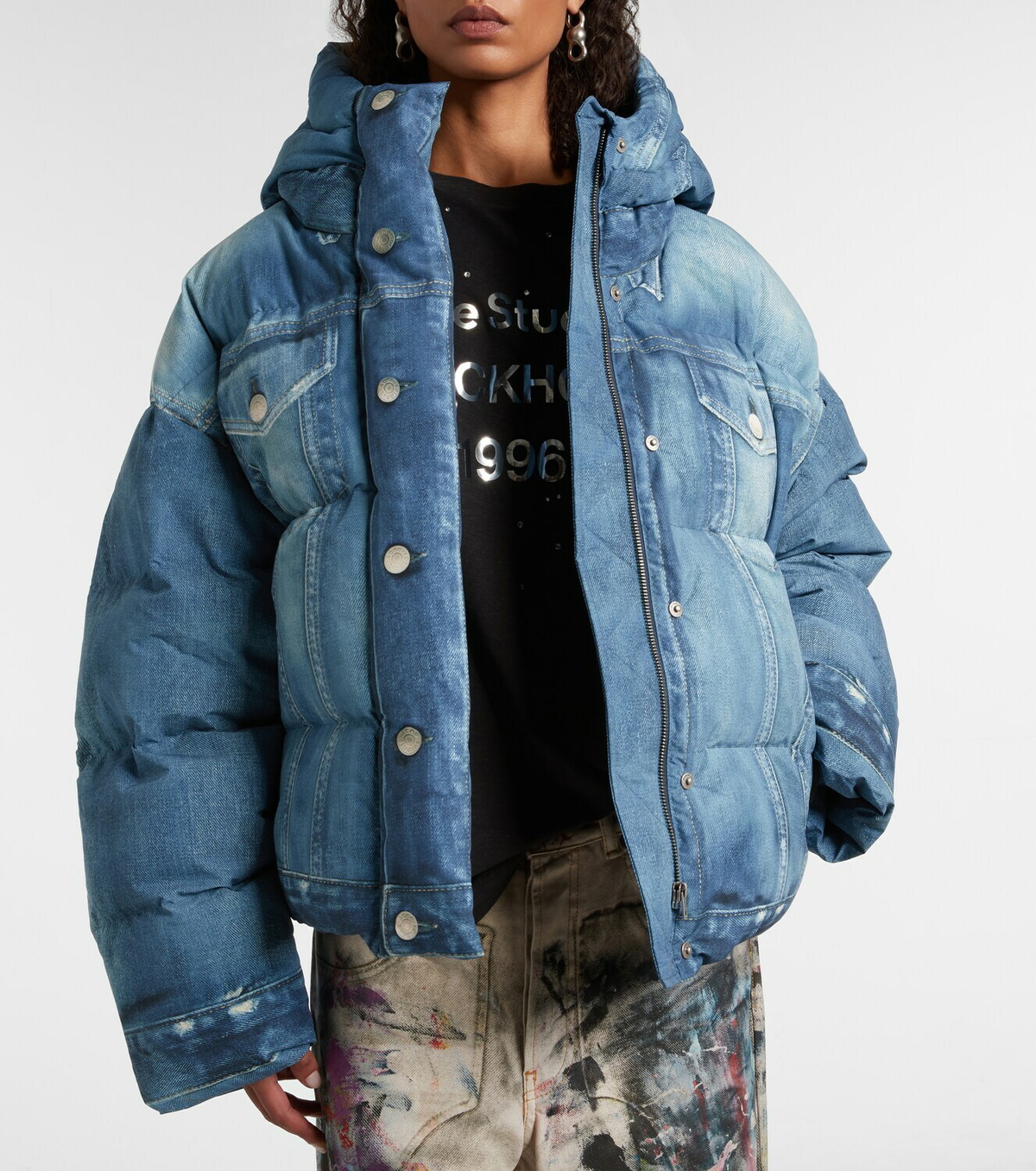 Acne Studios Trompe-l’oeil down jacket