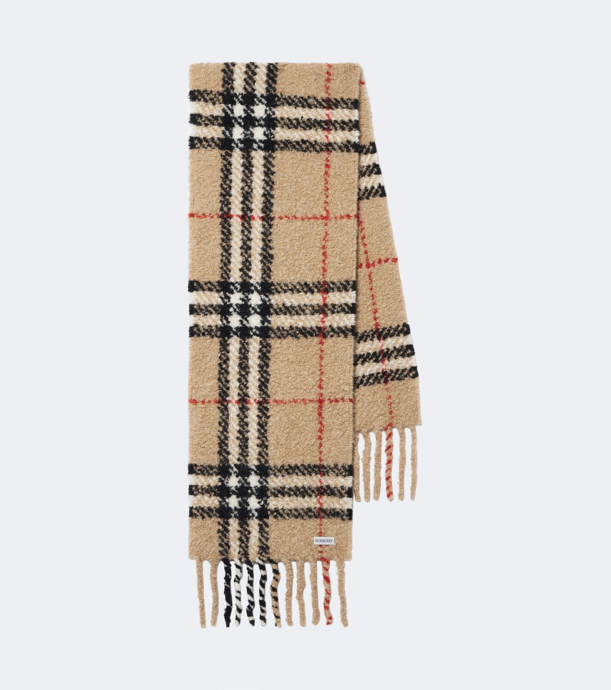 Burberry Burberry Check alpaca and wool bouclé scarf