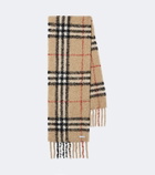 Burberry Burberry Check alpaca and wool bouclé scarf