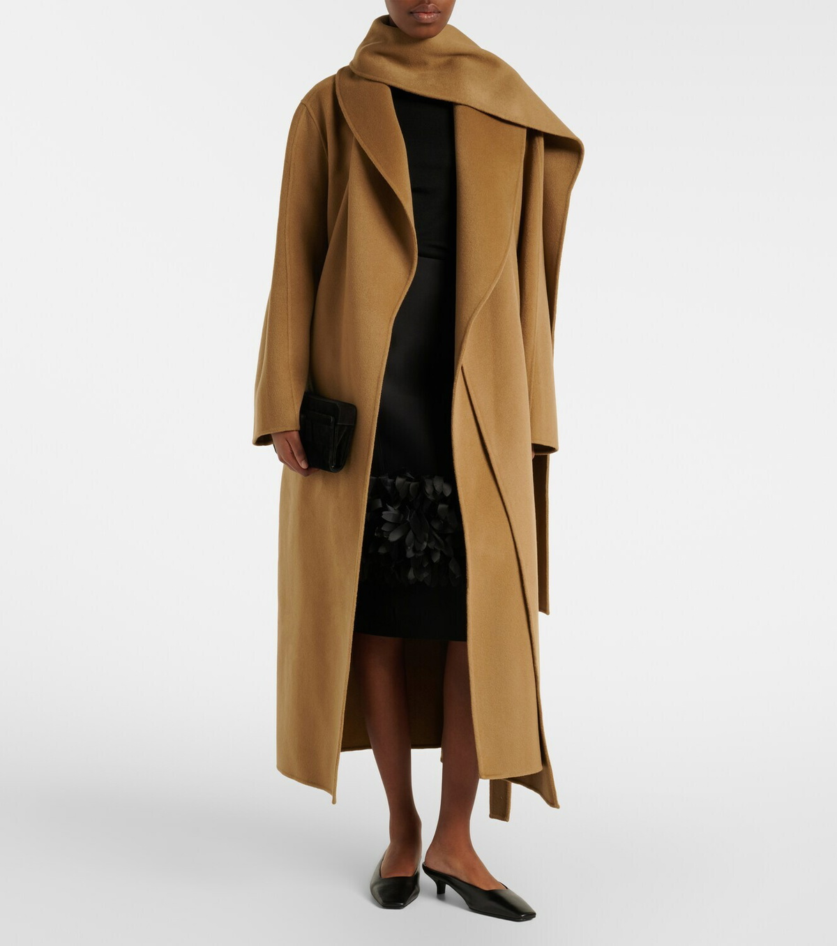 Róhe Scarf-detail wool and cashmere wrap coat
