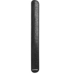 Balenciaga - Logo-Print Textured-Leather Snap Bracelet - Men - Black