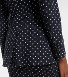 Max Mara Polka-dot double-breasted jersey blazer