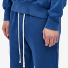 Les Tien Men's Heavyweight Classic Sweat Pants in Washed Blue 42