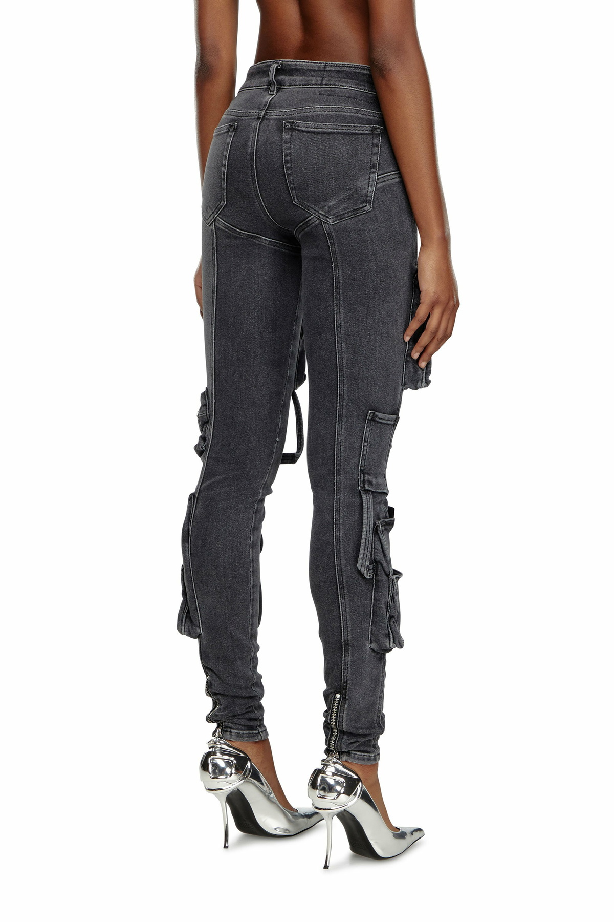 Diesel Skinny Jeans - 1984 Slandy-High - Jeans Womens in Black Diesel