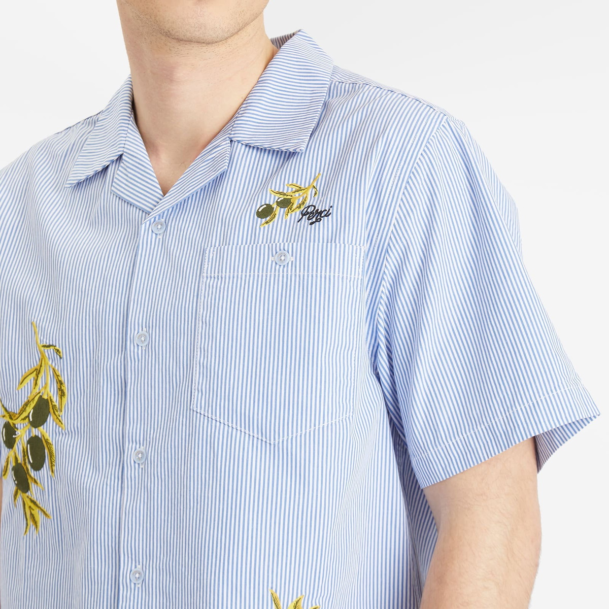 Percival Men's Capri Cuban Shirt in Blue