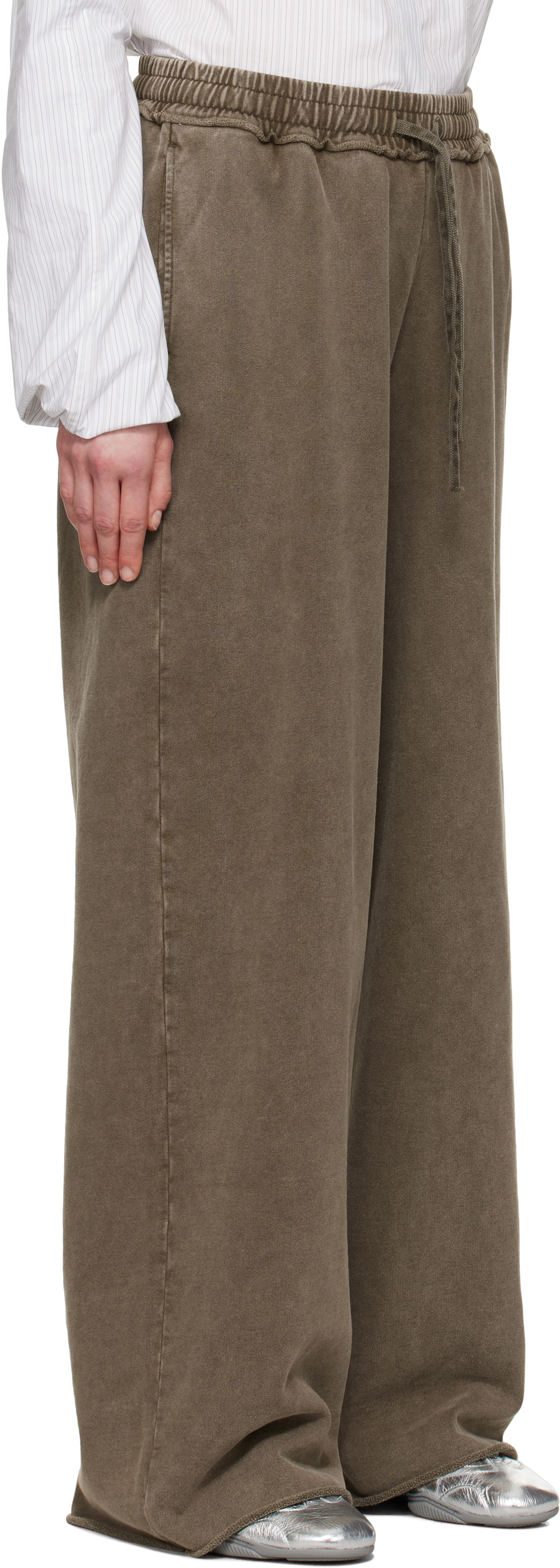 Acne Studios Brown Embroidered Logo Lounge Pants