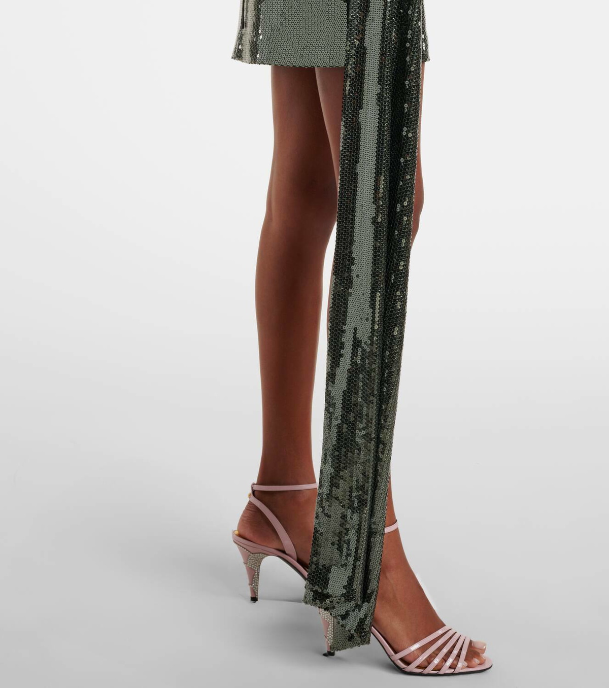 Alex Perry Draped halterneck sequined minidress
