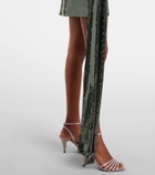 Alex Perry Draped halterneck sequined minidress