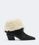 Paris Texas Bettina shearling-lined leather ankle boots