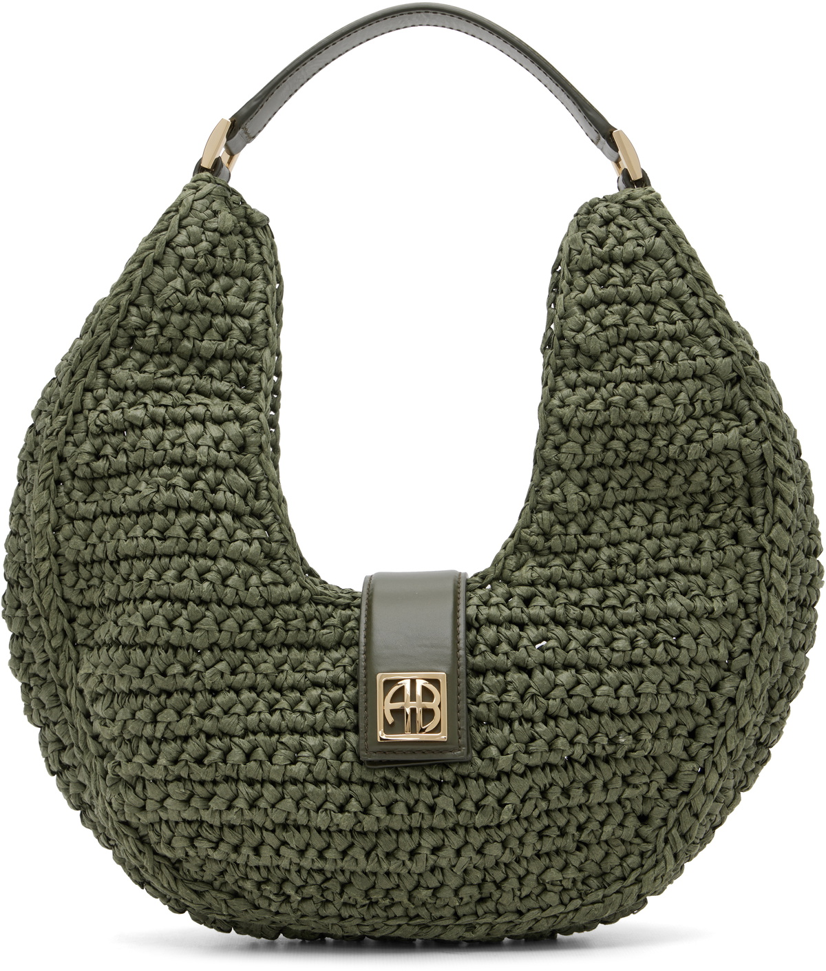 ANINE BING Khaki Lou Monogram Bag