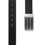 Adidas Golf - 3cm Reversible Black and White Tour Faux Leather Belt - Black