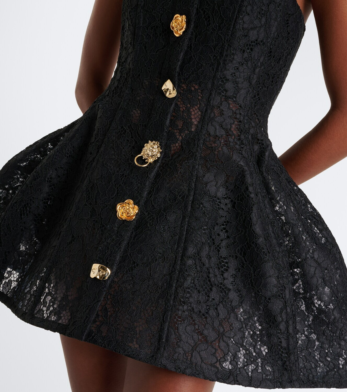Blumarine Embellished lace bustier dress