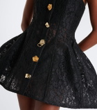 Blumarine Embellished lace bustier dress