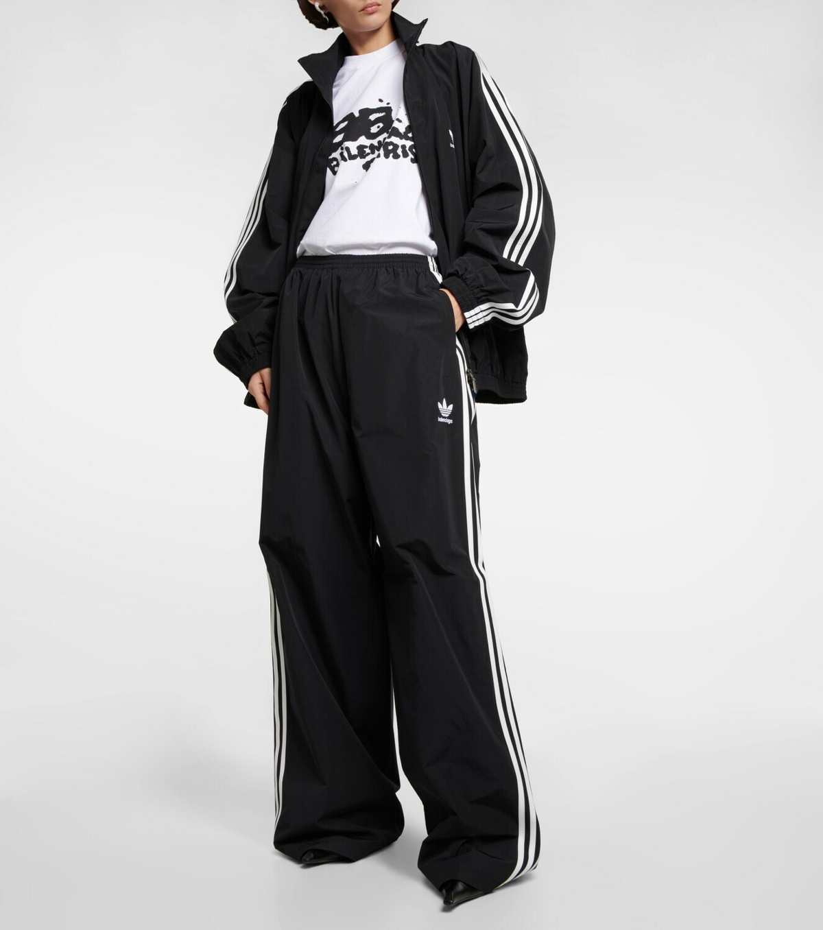 Balenciaga x adidas Men's Baggy Track Pants in Black