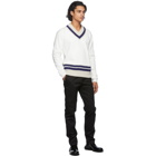 Maison Margiela Off-White OGG V-Neck Sweater