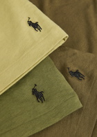 Polo Ralph Lauren Logo-embroidered Cotton T-shirt set of Three Beige
