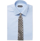 TOM FORD - Light-Blue Slim-Fit Prince of Wales Checked Cotton Shirt - Men - Blue