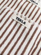 TEKLA - Set-of-Three Logo-Appliquéd Striped Organic Cotton-Terry Towels
