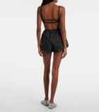 SIR Polka-dot high-rise silk shorts