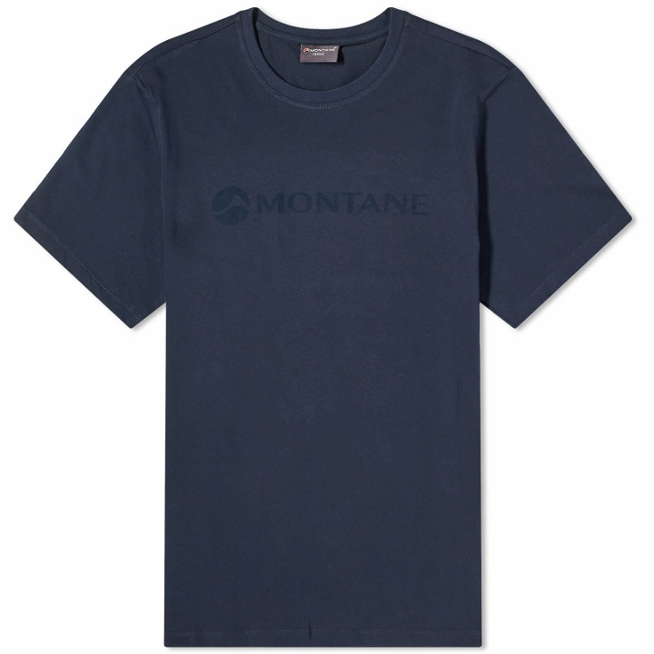 Photo: Montane Men's Mono Logo T-Shirt in Eclipse Blue