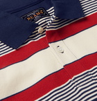 Beams Plus - Striped Cotton-Piqué Polo Shirt - Blue