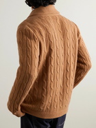 Polo Ralph Lauren - Shawl-Collar Cable-Knit Cashmere Cardigan - Brown