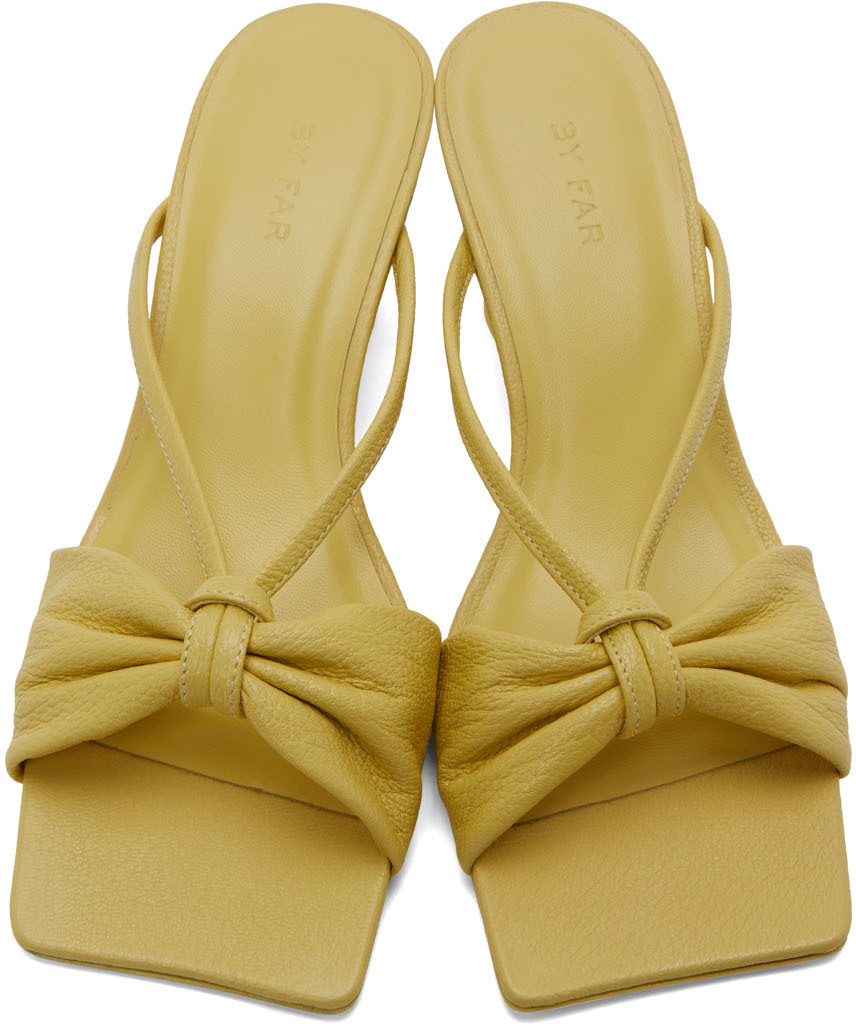 BY FAR Yellow Freya Heeled Sandals