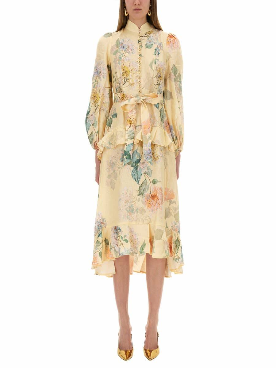 【Zimmermann】ILLUMINATE PEPLUM MIDI DRESS ペプラムミディ Zimmermann ILLUMINATE PEPLUM MIDI DRESS | REVERSIBLE